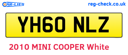 YH60NLZ are the vehicle registration plates.
