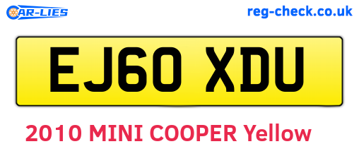 EJ60XDU are the vehicle registration plates.