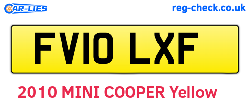 FV10LXF are the vehicle registration plates.