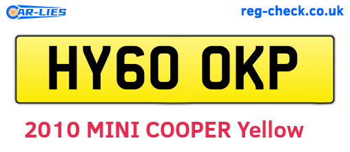 HY60OKP are the vehicle registration plates.
