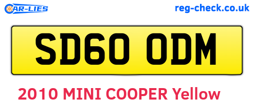 SD60ODM are the vehicle registration plates.