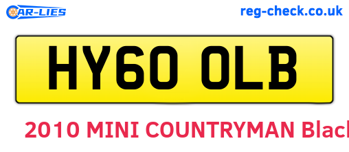 HY60OLB are the vehicle registration plates.