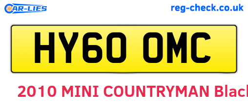 HY60OMC are the vehicle registration plates.