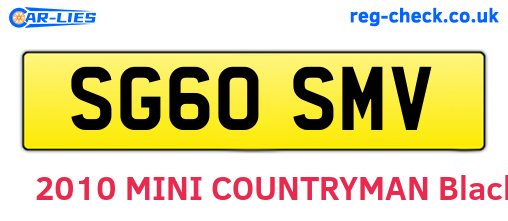 SG60SMV are the vehicle registration plates.