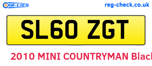 SL60ZGT are the vehicle registration plates.