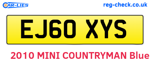EJ60XYS are the vehicle registration plates.