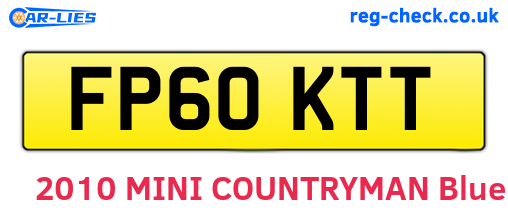 FP60KTT are the vehicle registration plates.