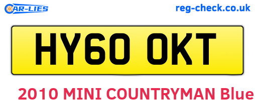 HY60OKT are the vehicle registration plates.