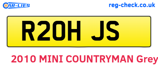 R20HJS are the vehicle registration plates.