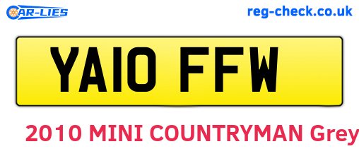 YA10FFW are the vehicle registration plates.