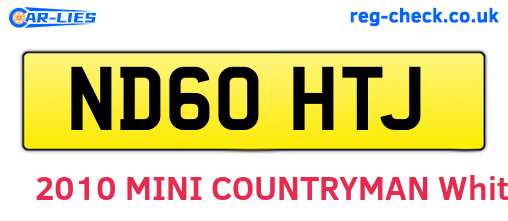ND60HTJ are the vehicle registration plates.