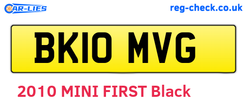 BK10MVG are the vehicle registration plates.