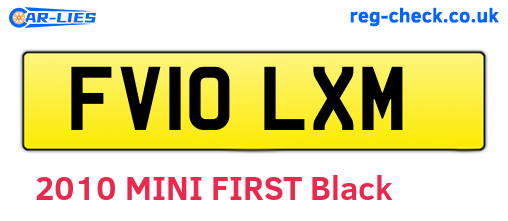 FV10LXM are the vehicle registration plates.