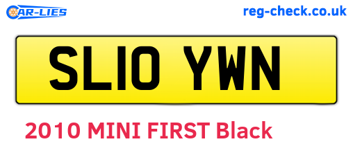 SL10YWN are the vehicle registration plates.