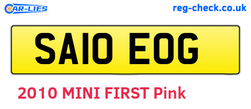 SA10EOG are the vehicle registration plates.
