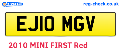 EJ10MGV are the vehicle registration plates.