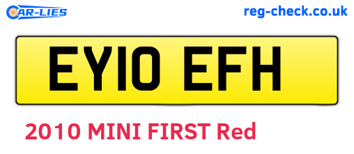 EY10EFH are the vehicle registration plates.
