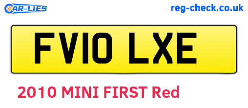 FV10LXE are the vehicle registration plates.