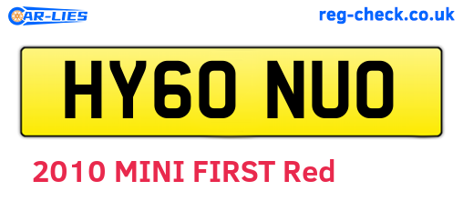 HY60NUO are the vehicle registration plates.