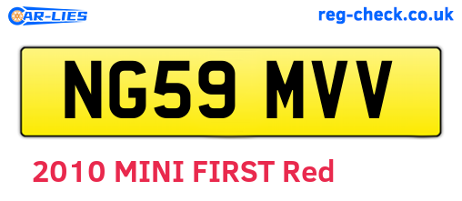 NG59MVV are the vehicle registration plates.