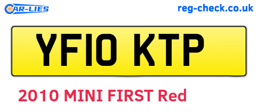 YF10KTP are the vehicle registration plates.