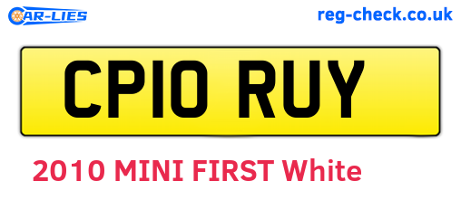 CP10RUY are the vehicle registration plates.