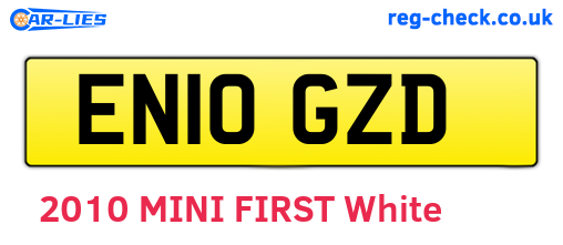 EN10GZD are the vehicle registration plates.