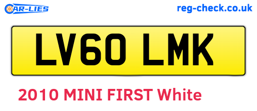 LV60LMK are the vehicle registration plates.