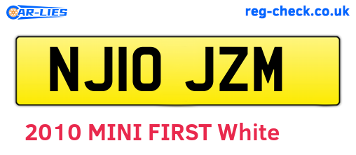 NJ10JZM are the vehicle registration plates.