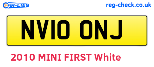 NV10ONJ are the vehicle registration plates.