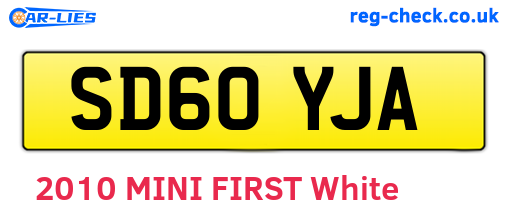 SD60YJA are the vehicle registration plates.