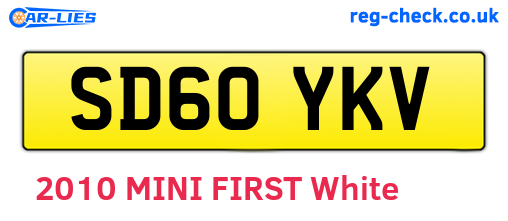 SD60YKV are the vehicle registration plates.