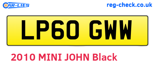 LP60GWW are the vehicle registration plates.