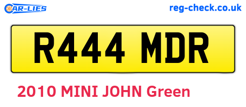 R444MDR are the vehicle registration plates.