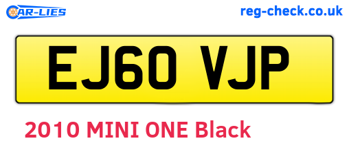 EJ60VJP are the vehicle registration plates.