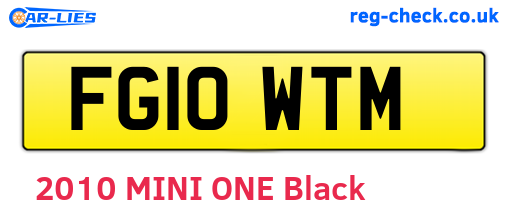 FG10WTM are the vehicle registration plates.