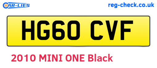 HG60CVF are the vehicle registration plates.