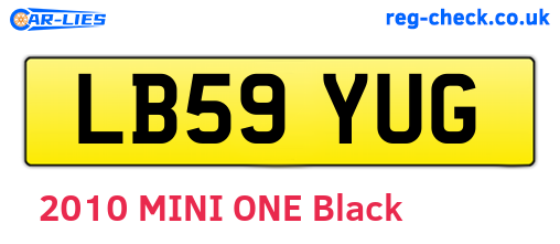 LB59YUG are the vehicle registration plates.