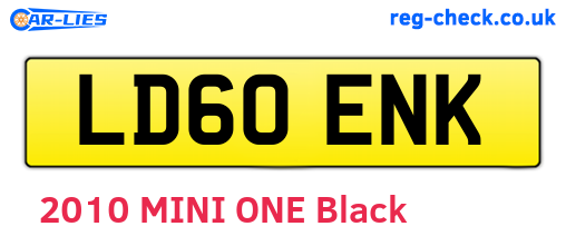 LD60ENK are the vehicle registration plates.