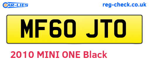 MF60JTO are the vehicle registration plates.