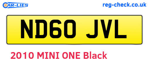 ND60JVL are the vehicle registration plates.