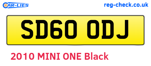 SD60ODJ are the vehicle registration plates.