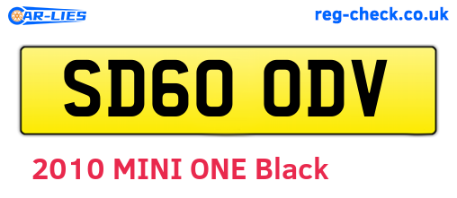 SD60ODV are the vehicle registration plates.