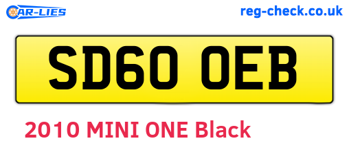 SD60OEB are the vehicle registration plates.