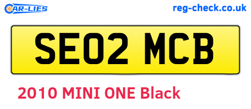 SE02MCB are the vehicle registration plates.