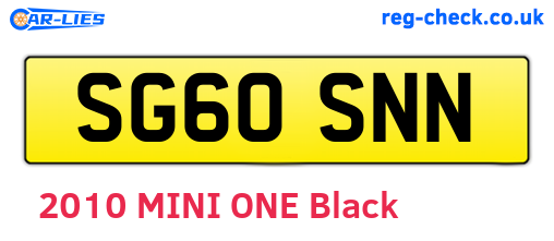 SG60SNN are the vehicle registration plates.