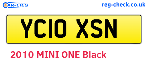 YC10XSN are the vehicle registration plates.