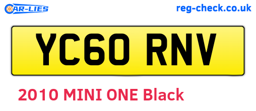 YC60RNV are the vehicle registration plates.