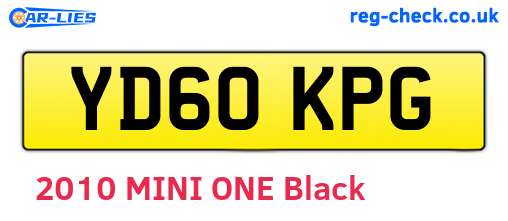 YD60KPG are the vehicle registration plates.
