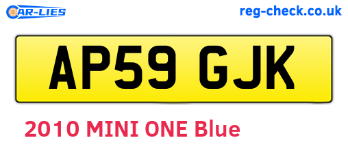 AP59GJK are the vehicle registration plates.